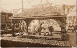 1910 Gravenstein Apple Show display of Stony Point Growers Assn--packinghouse