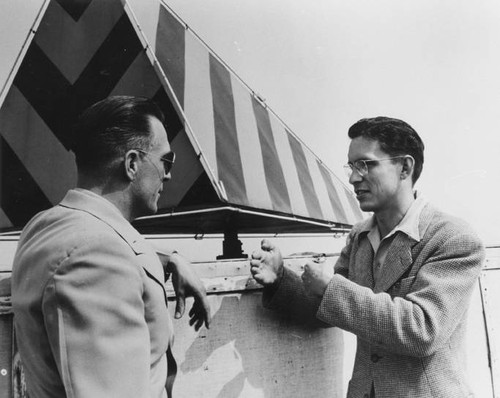 D. W. Mercer and Paul Schaff at Lockheed Air Terminal