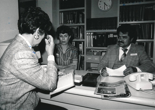 San Juan Capistrano Opening day December 1983, librarian Tony Arroyo