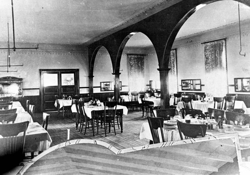 Interior of Old Maywood Hotel Restaurant