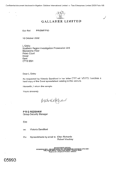 [Letter from PRG Redshaw to L Gisby regarding excel letter CTIT]