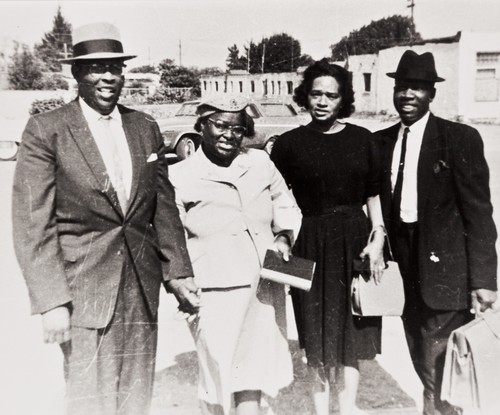 Deacon Brown with his wife Clincy and Deacon Sirls with his wife Williea, St. Paul Baptist Church : 1950