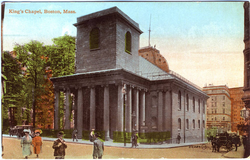 Postcard, King's Chapel, Boston, Mass