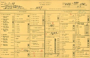 WPA household census for 1237 E 42ND PLACE, Los Angeles County