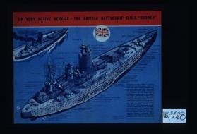 On very active service - the British battleship H.M.S. "Rodney"