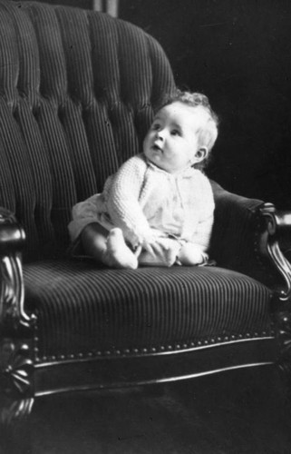 Baby in a chair