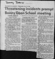 Threatening incidents prompt Bonny Doon School meeting