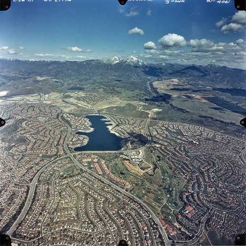 [Lake Mission Viejo aerial view, 1987 photograph]