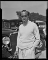 Al Jolson in a golf course parking lot, 1933-1939