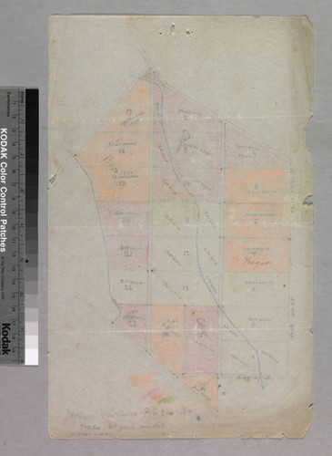 Rancho Paso de Bartolo : S62 no. 2 - parcel map of southeast corner of Rancho Paso de Bartolo