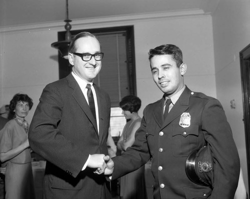 Representative Thomas Rees and US Capitol Police Officer in Washington, D.C