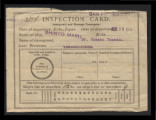 Inspection card (immigrants and steerage passengers)