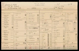 WPA household census for 1351 W TEMPLE ST, Los Angeles