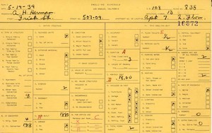 WPA household census for 507 W 1ST ST, Los Angeles