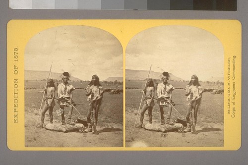Apache Indians, as they appear ready for the war-path.--Photographer: T. H. O'Sullivan--Photographer's number: 33--Photographer's series: Expedition of 1873