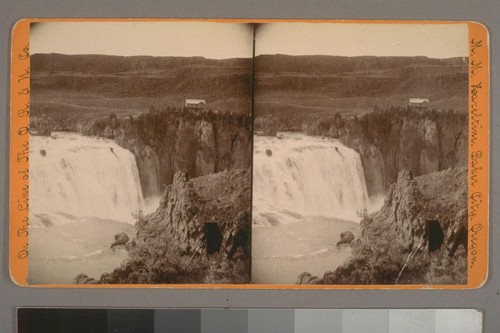 (Shoshone Falls, Idaho; on verso.) Place of publication: Baker City, Oregon. Photographer's series: On the Line of the O. R. & N. Co., item 2