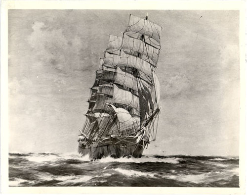 [Painting of sailing ship "Sophocles"]