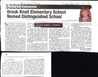Brook Knoll Elementary School Named Distinguished School