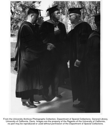 Inaugural ceremonies for University of California President Clark Kerr at the Davis campus