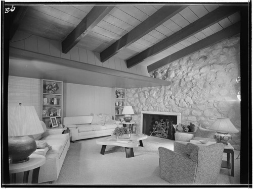 Hauser residence ["Desert ranch house"]. Living room