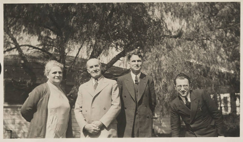 Photograph, Leslie Fry, Henry Allen, Conrad Chapman and Mr. Gurin, 1937