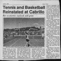 Tennis and basketball reinstated at Cabrillo