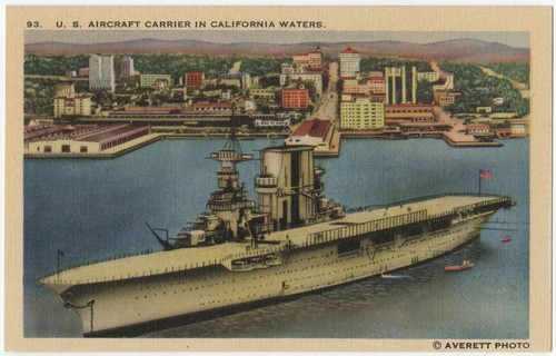 U.S. aircraft carrier in California waters