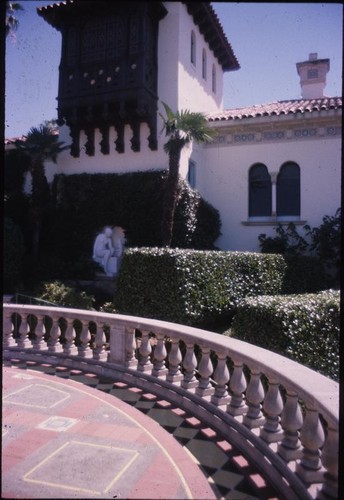 San Simeon, C House, exterior, tower, Neptune Terrace