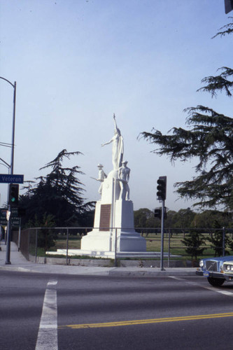 Memorial outside Los Angeles National Cemetery, Westwood
