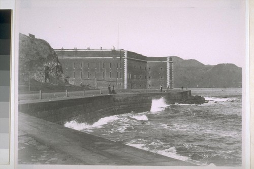 Fort Winfield Scott looking out the Golden Gate. Ca. 1888