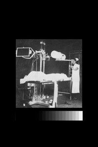 Patient being X-rayed, Chengdu, Sichuan, China, ca.1944