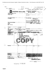 [Bill of Lading from Adam Trading on cigarettes and Foodstuffs]