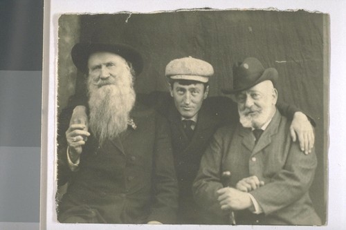[George Sterling with Joaquin Miller and Charles Stoddard.]
