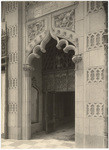 [Exterior front entrance detail view of California Petroleum Corp. Building, 929 South Broadway, Los Angeles]