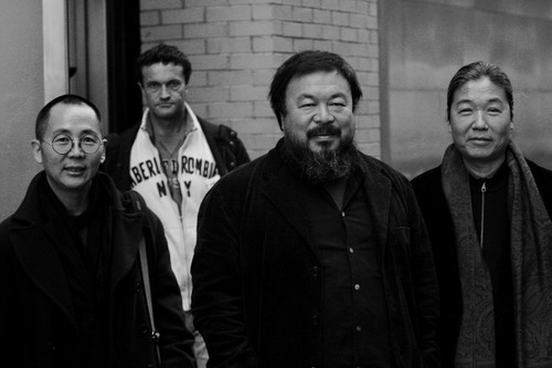 Ai Weiwei with Shen Chen and Chihung Yang in NYC