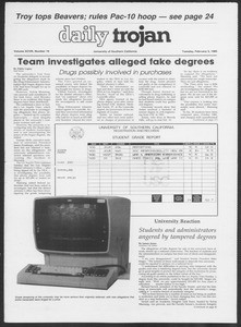 Daily Trojan, Vol. 98, No. 18, February 05, 1985