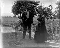 Man and woman in garden