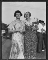 Isabel Stewart Way and Anita Stewart at American Fiction Guild meeting, Monrovia, 1935