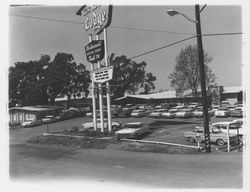 Parking lot of Los Robles Lodge, Santa Rosa, California, 1963