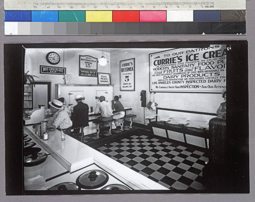 Currie's Ice Cream Store, 3701 Beverly , Los Angeles. 1937