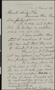 Joseph Kirkland, letter, 1888-03-08, to Hamlin Garland