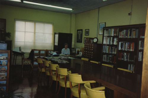 Santa Ana History Room in the Santa Ana Public Library at 26 Civic Center Plaza, April 1990