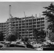 Exterior view of the United States Federal Building under construction at Capitol Ave and N Streets