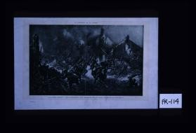 Le panorama de la guerre. Sur le front occidental, une attaque de nuit, par la brigade de fusiliers anglais, dans les rues de Neuve-Chapelle
