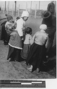 A Korean mother and her children at Fushun, China, 1937