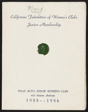 Palo Alto Junior Woman's Club Yearbook: 1955-1956