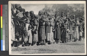 Waiting for a little milk, Katanga, Congo, ca.1920-1940
