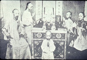 Veneration of ancestors, Changde, Hunan, China, ca.1898-1910