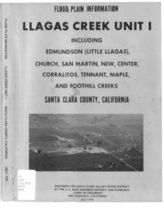 Flood Plain Information : Llagas Creek Unit 1