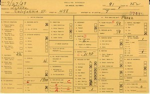 WPA household census for 498 CALIFORNIA, Los Angeles